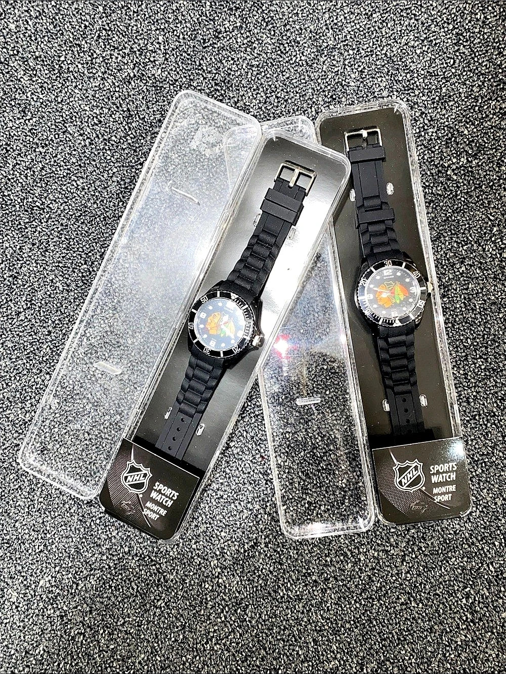 NHL Chicago Blackhawks Sports Watch Black & Red NWT Sports Watch Set
